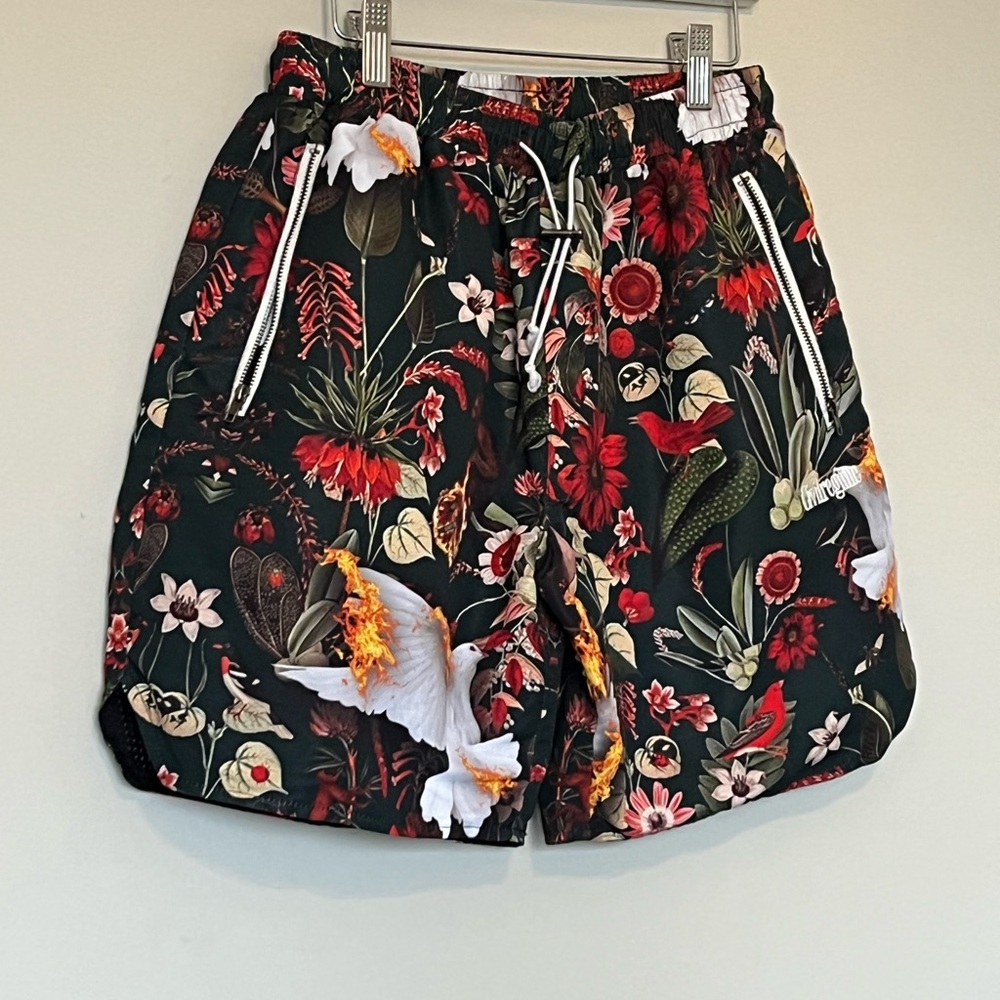 Vibrant Floral Men Swim Board Shorts